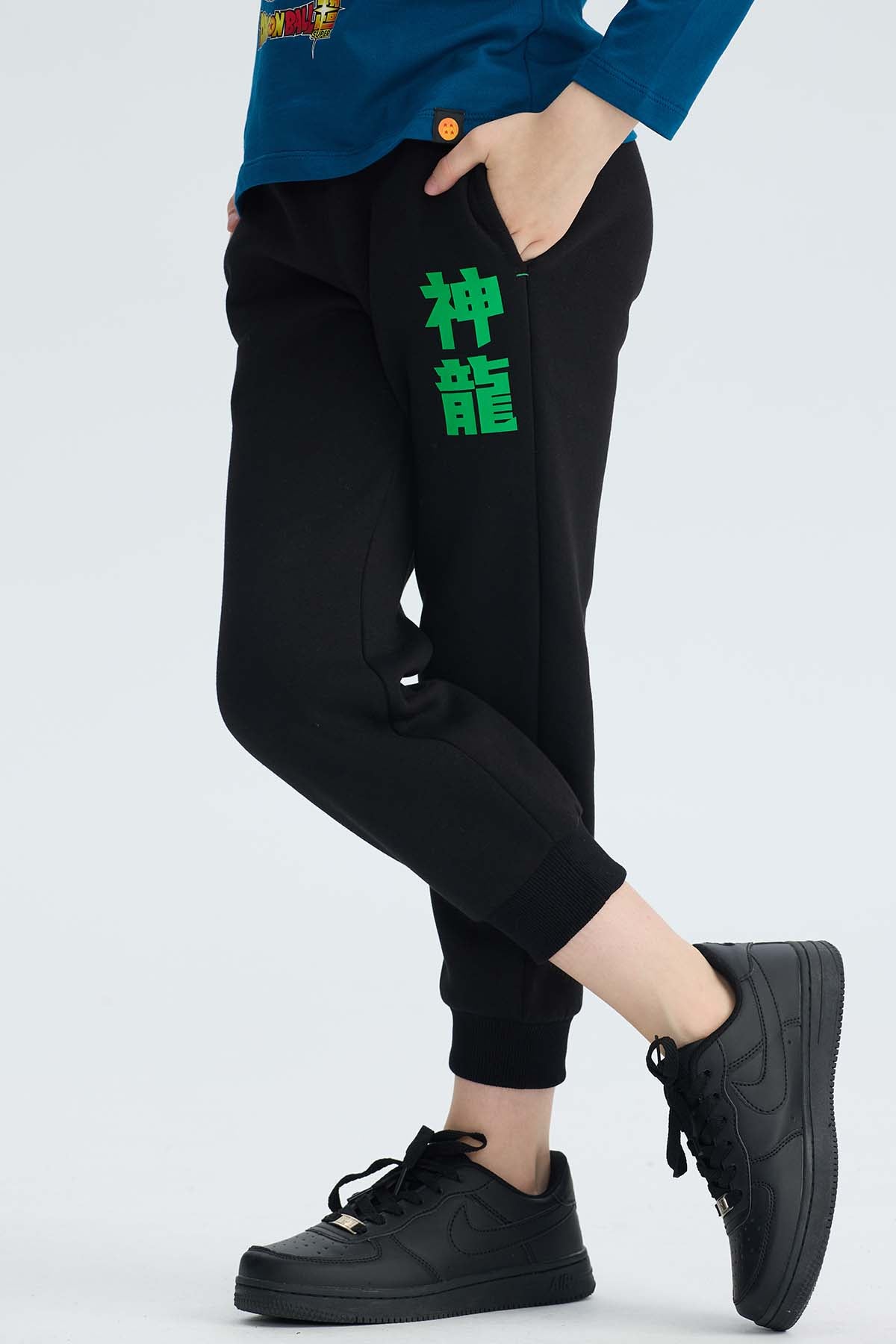 Pantalón Buzo Niño Shenlong Dra Negro