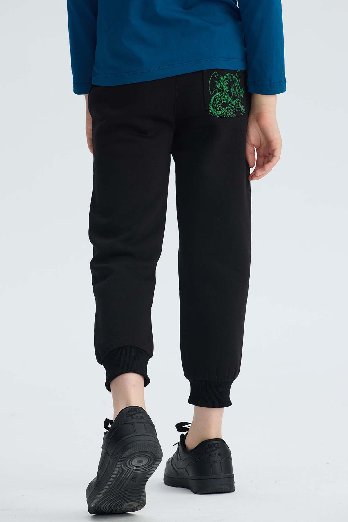 Pantalón Buzo Niño Shenlong Dra Negro
