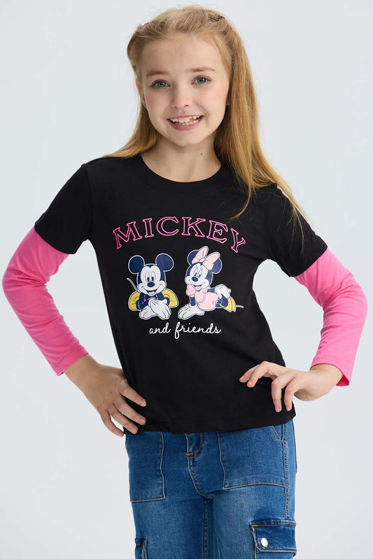 Polera Mickey Y Sus Amigos Negro
