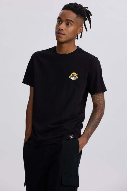 Polera One Piece Monkey D. Luffy Negro