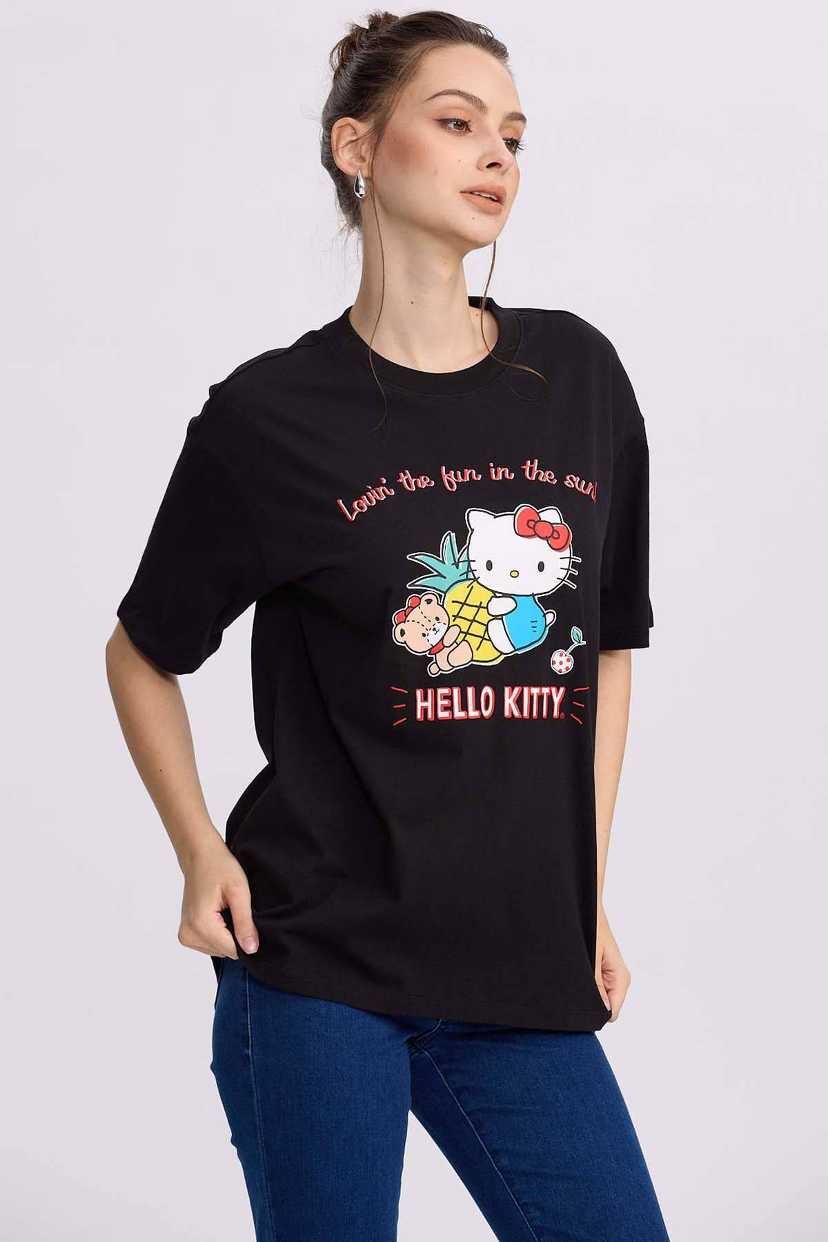 Polera Hello Kitty Negra