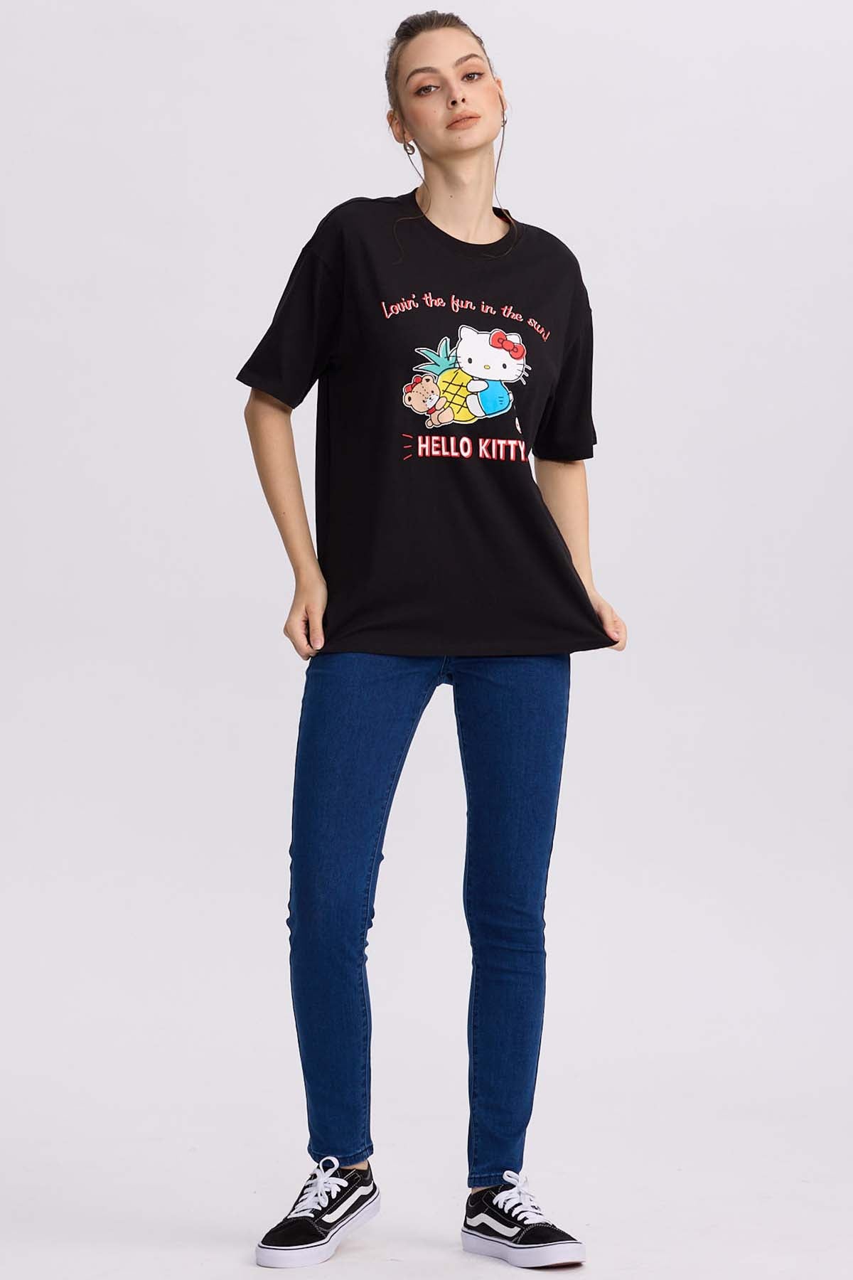 Polera Hello Kitty Negra