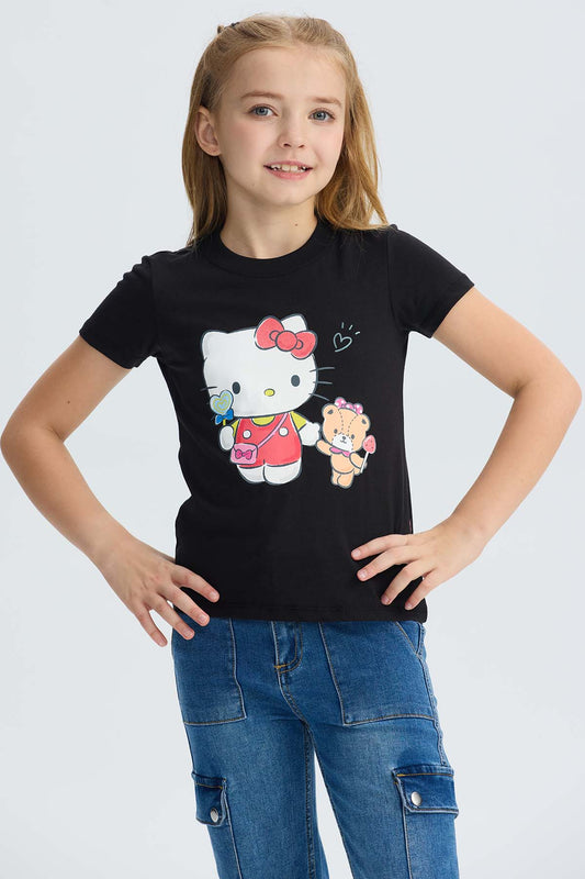 Polera Hello Kitty Negra