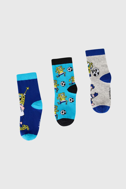Calcetín Tripack Bob Esponja