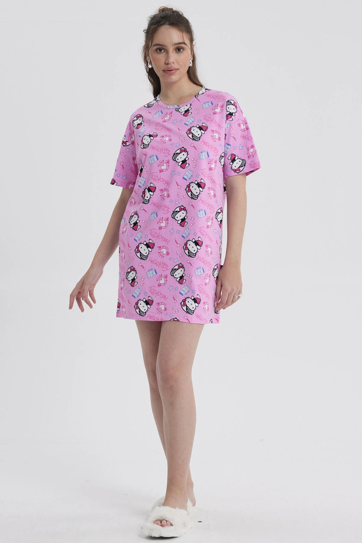 Pijama Camisola Hello Kitty Rosado