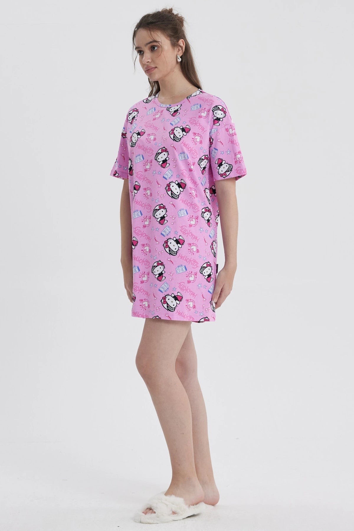 Pijama Camisola Hello Kitty Rosado