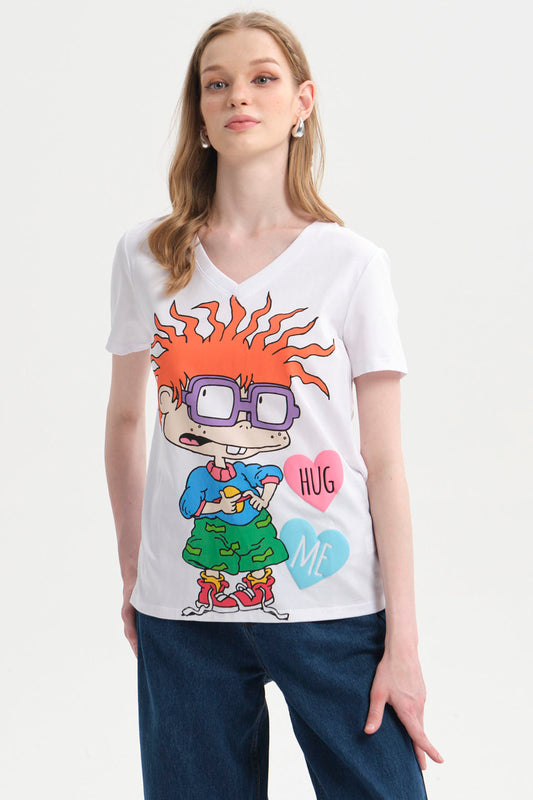 Polera Rugrats Carlitos Blanca