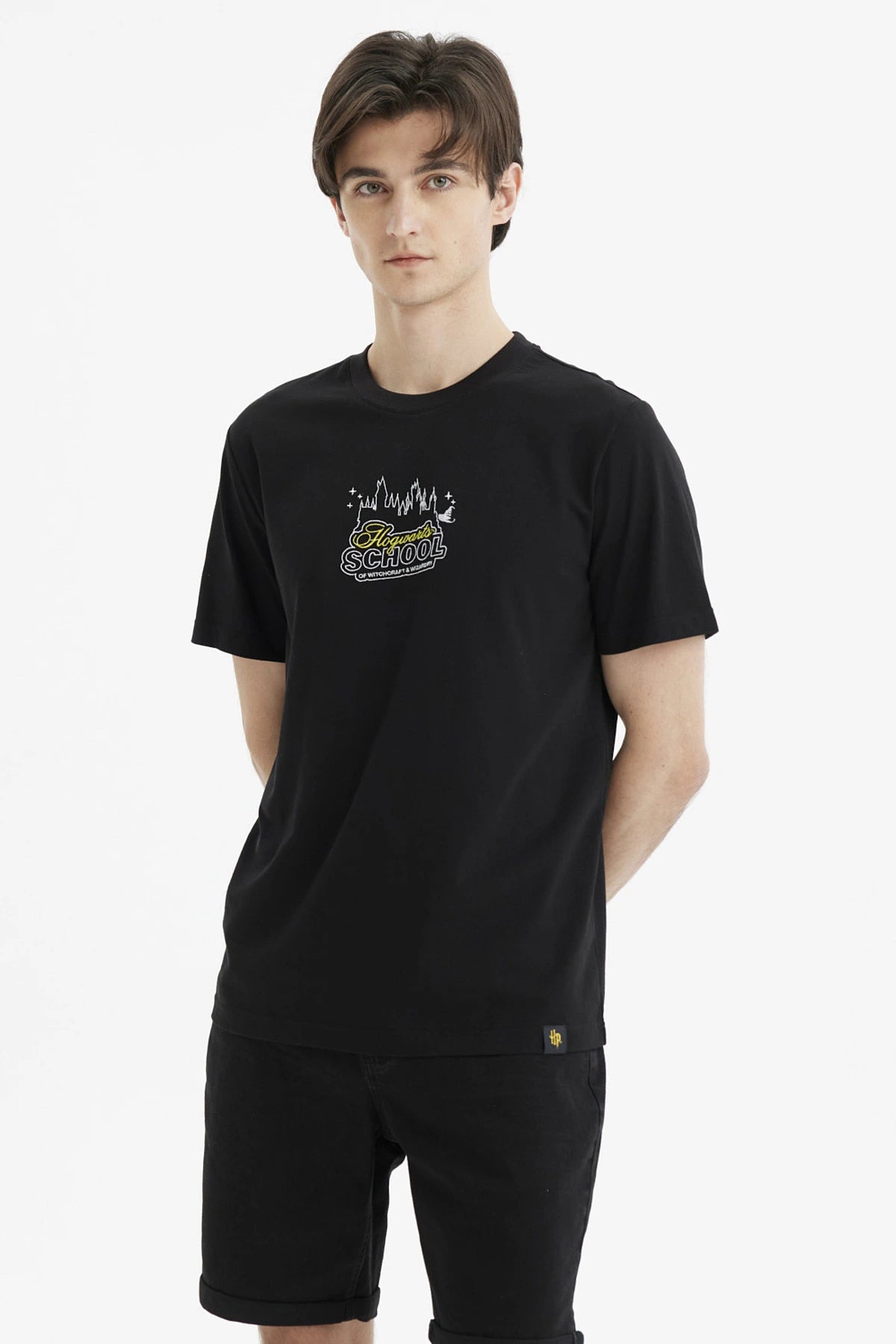 Polera Harry Potter Hogwarts Negra