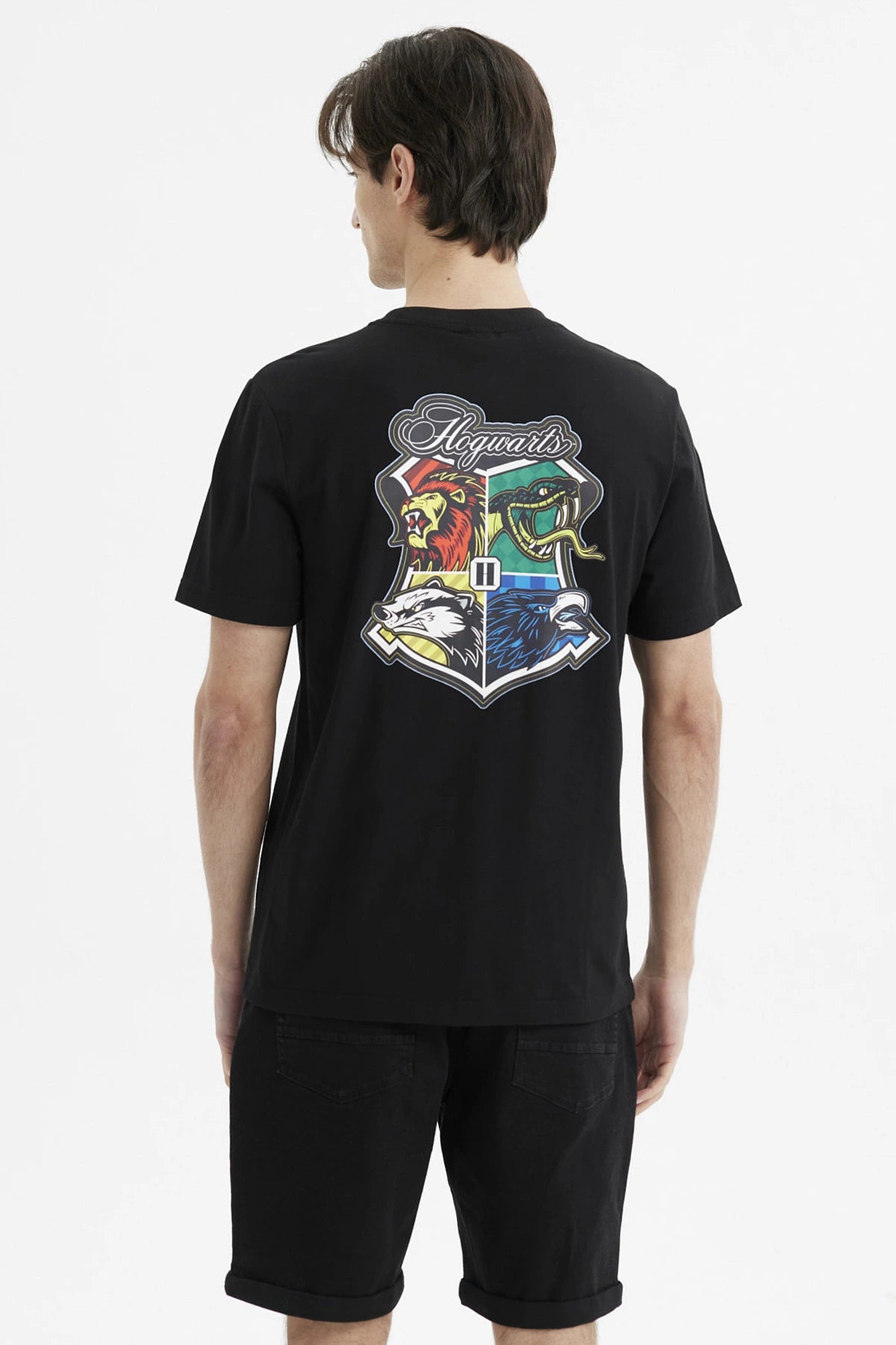 Polera Harry Potter Hogwarts Negra