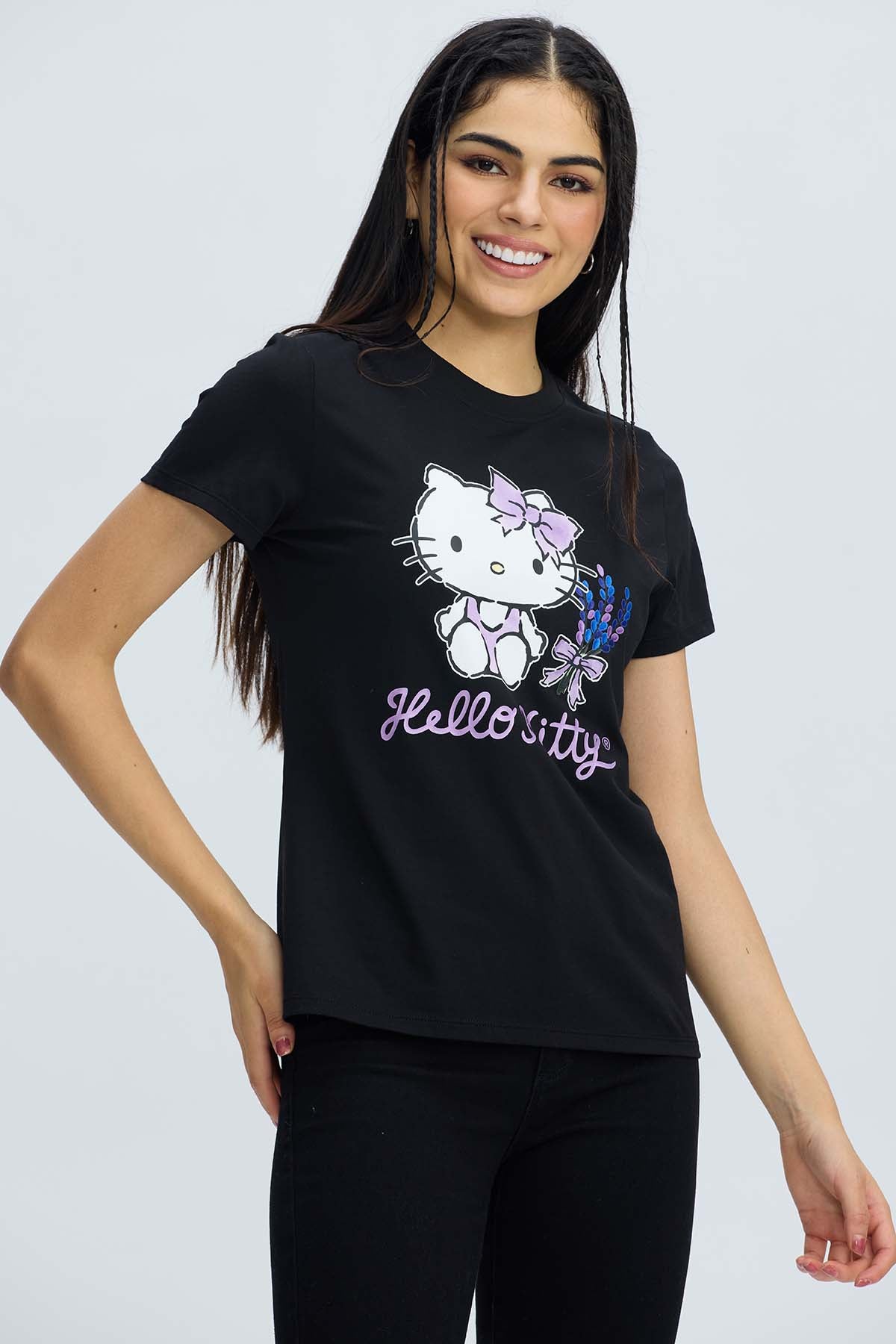 Polera Hello Kitty Negra
