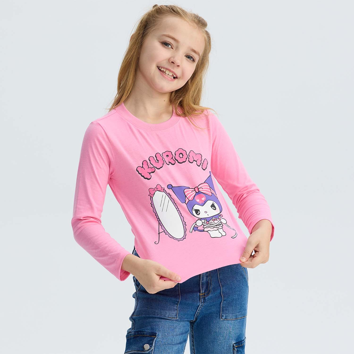 Polera Kuromi Rosado
