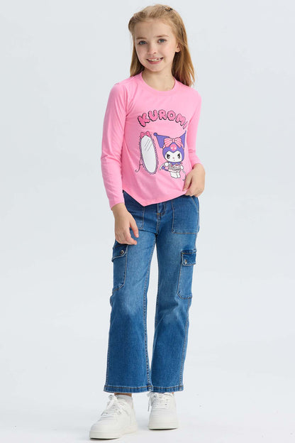 Polera Kuromi Rosado