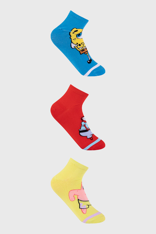 Calceta Tripack Bob Esponja