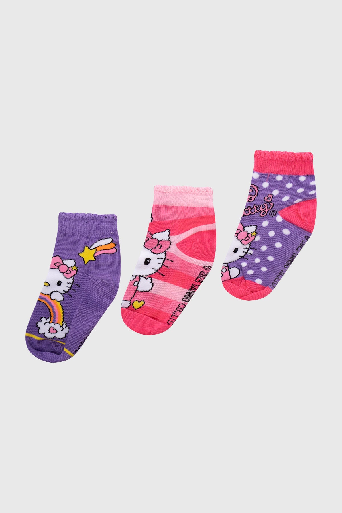 Calceta Niña Tripack Hello Kitty