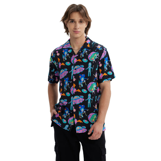Camisa Rick & Morty Negra
