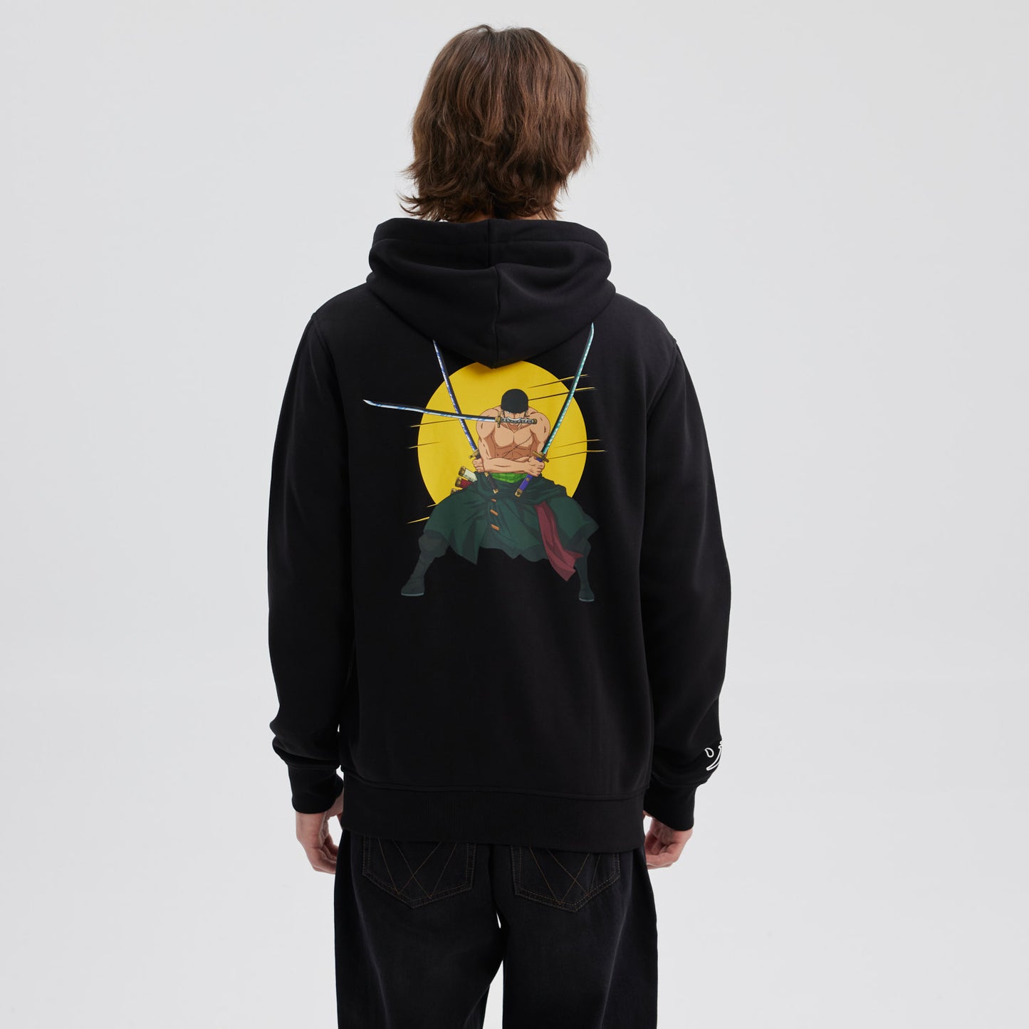 Polerón One Piece Jolly Roger Zoro Negro