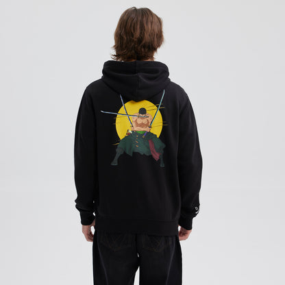 Polerón One Piece Jolly Roger Zoro Negro