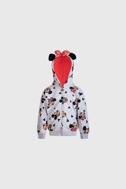 Polerón Mickey y Minnie Gris