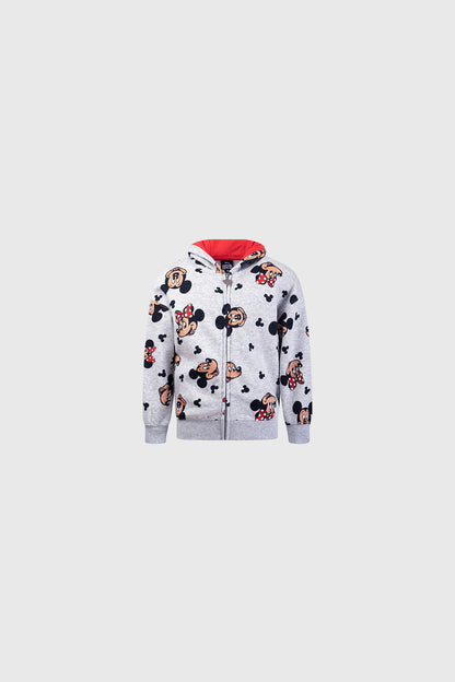Polerón Mickey y Minnie Gris
