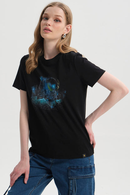 Polera Harry Potter Hogwarts Negro
