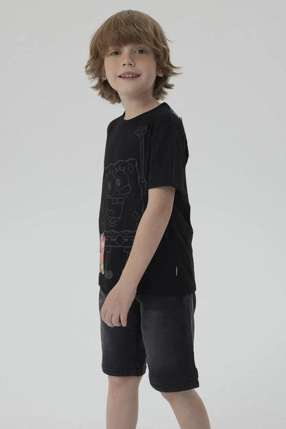 Polera Bob Esponja Negra