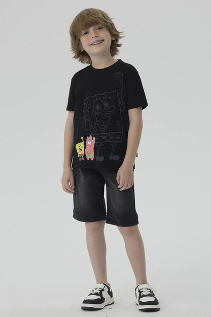 Polera Bob Esponja Negra