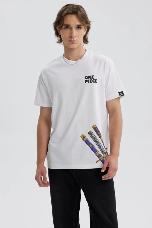 Polera One Piece Zoro Blanca