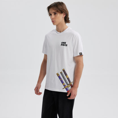Polera One Piece Zoro Blanca