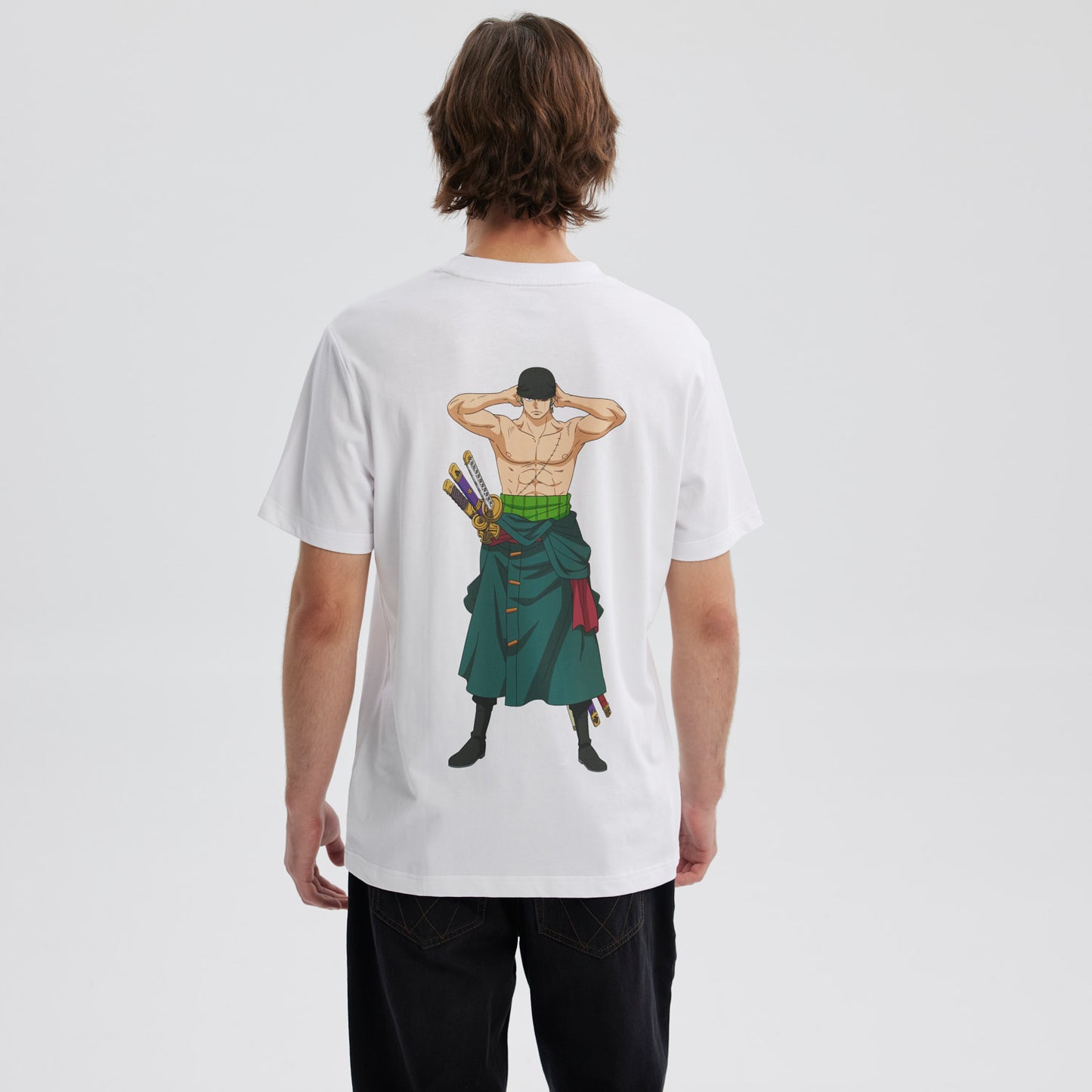 Polera One Piece Zoro Blanca