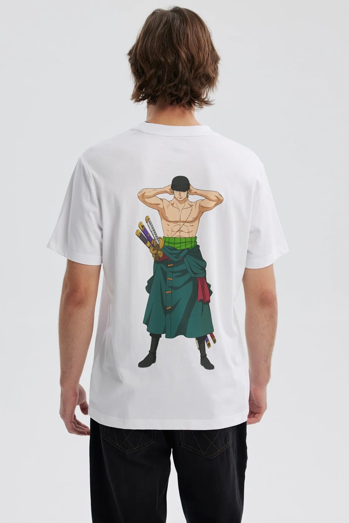 Polera One Piece Zoro Blanca
