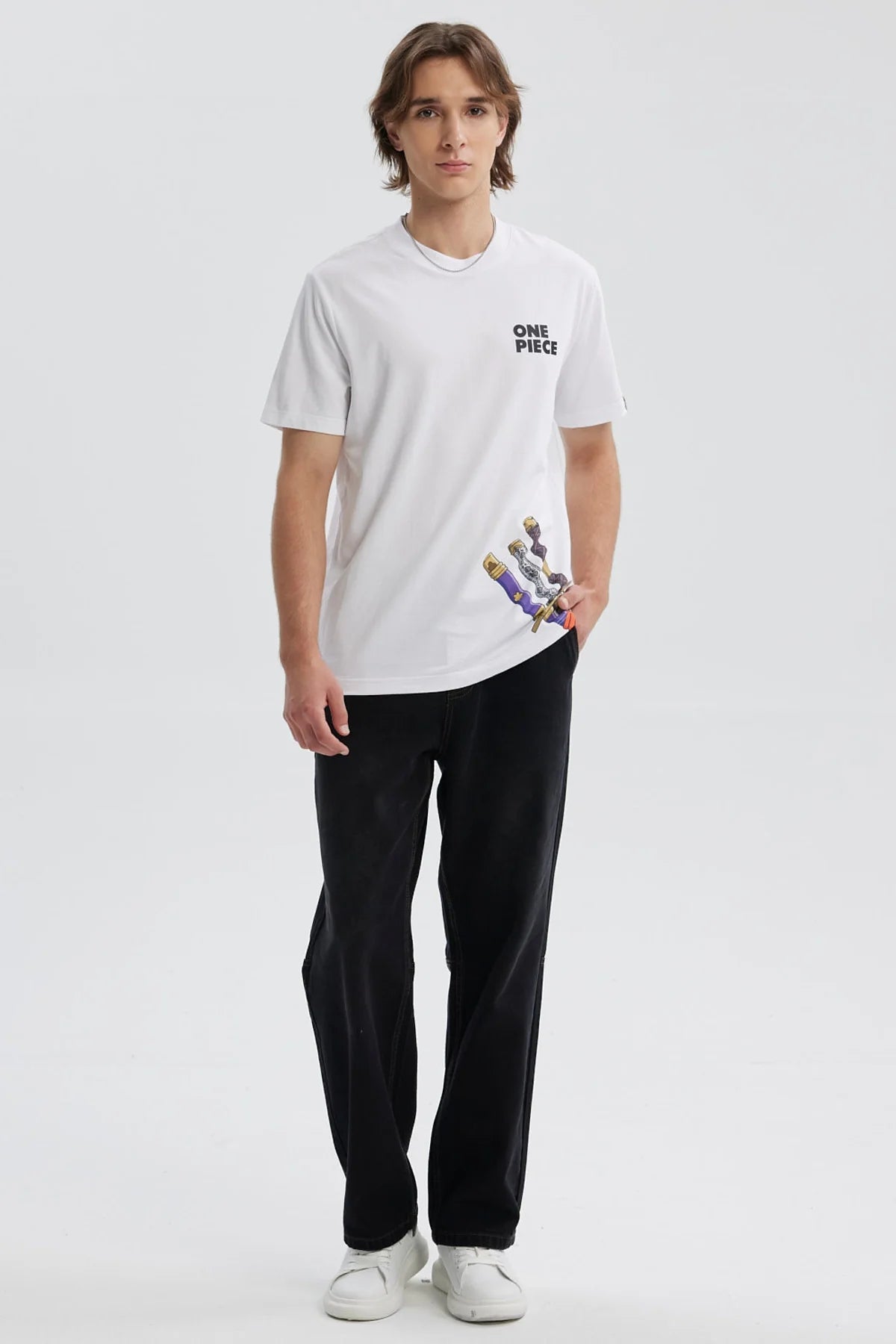 Polera One Piece Zoro Blanca