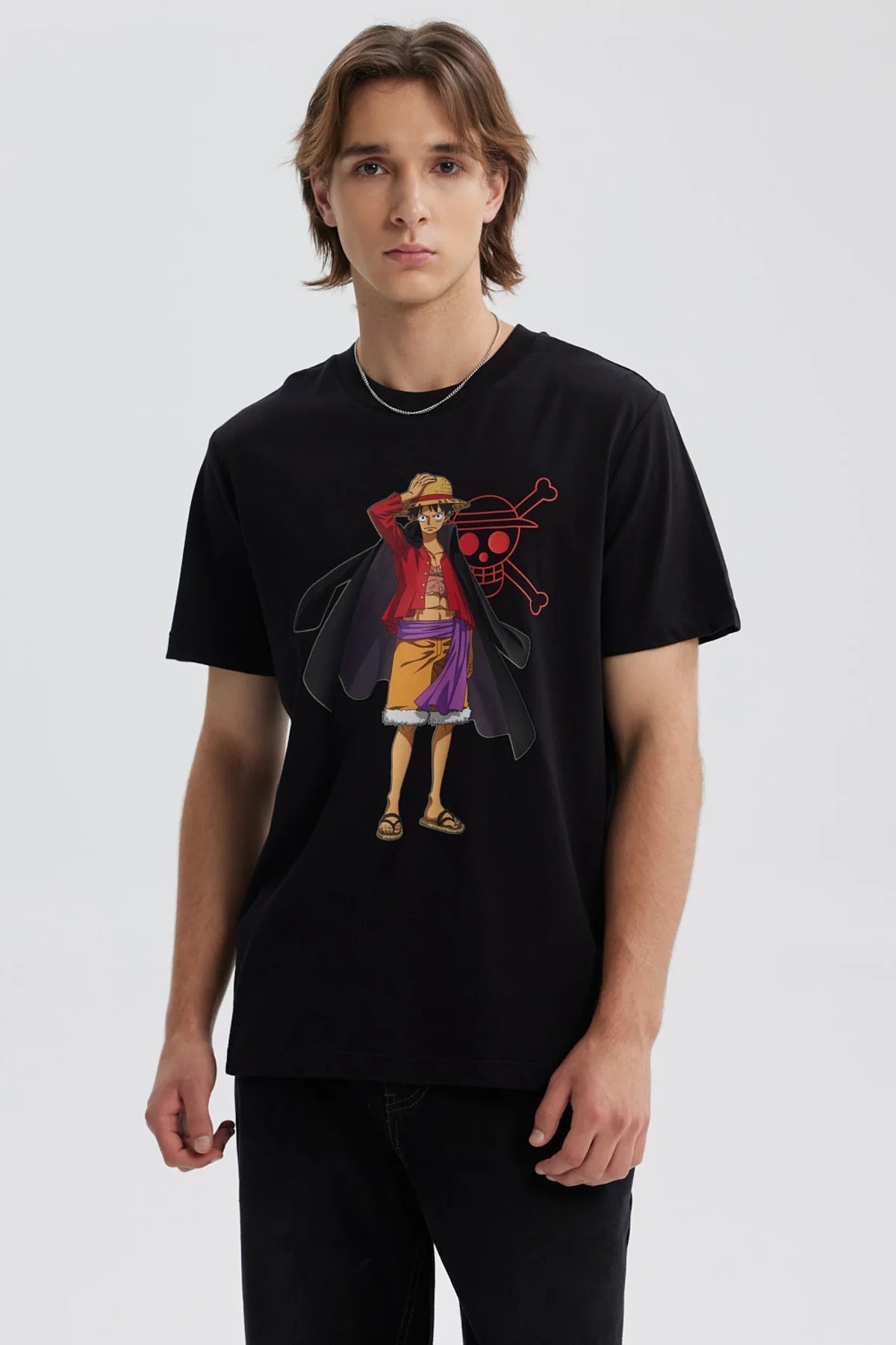 Polera One Piece Monkey D. Luffy Negra