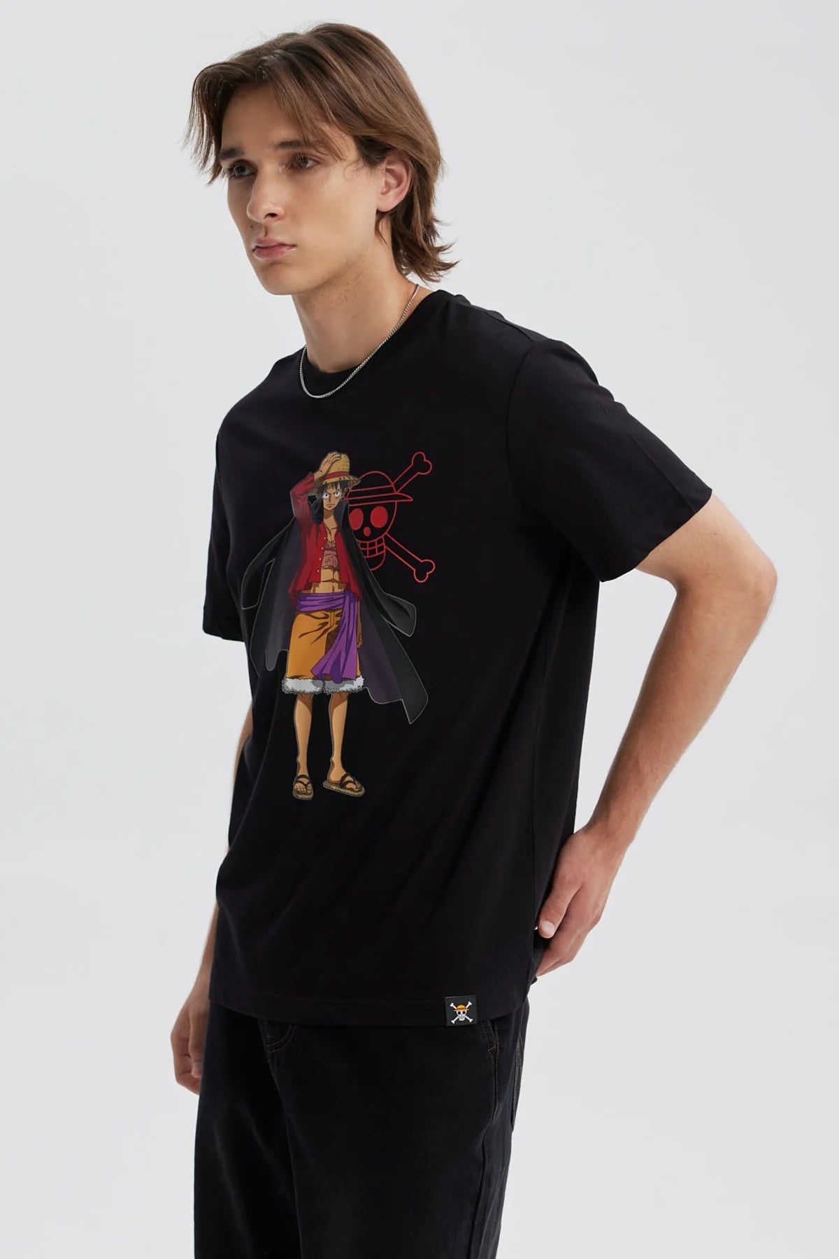 Polera One Piece Monkey D. Luffy Negra