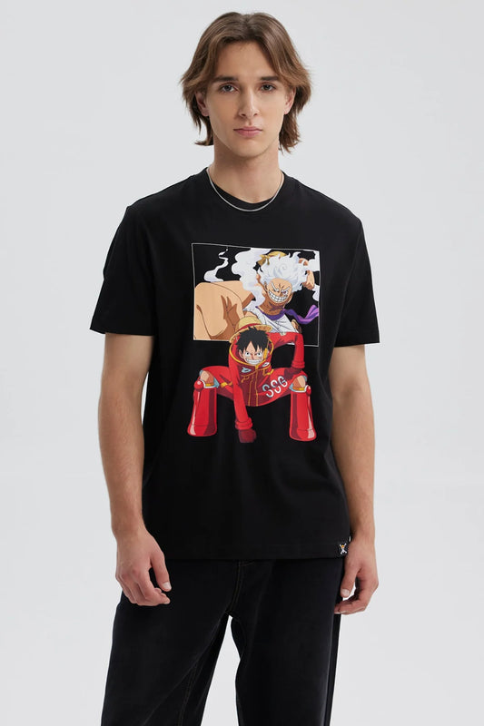 Polera One Piece Luffy Negra