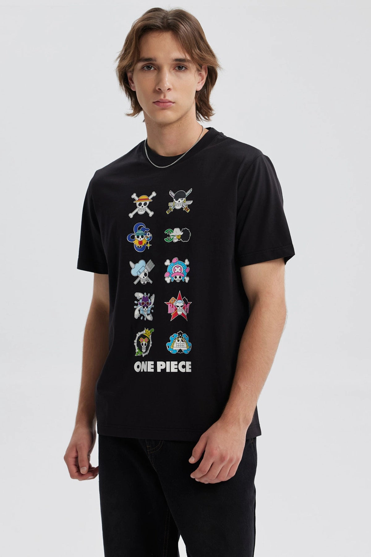 Polera Hombre One Piece Negra