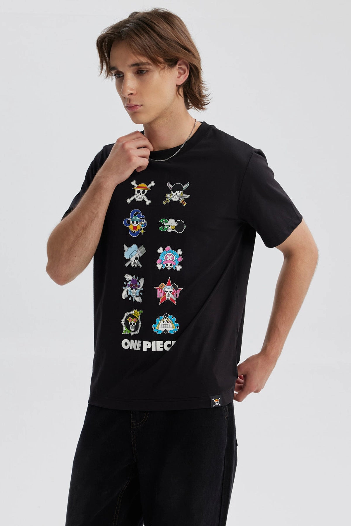 Polera Hombre One Piece Negra
