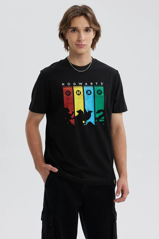 Polera Harry Potter Hogwarts Negra