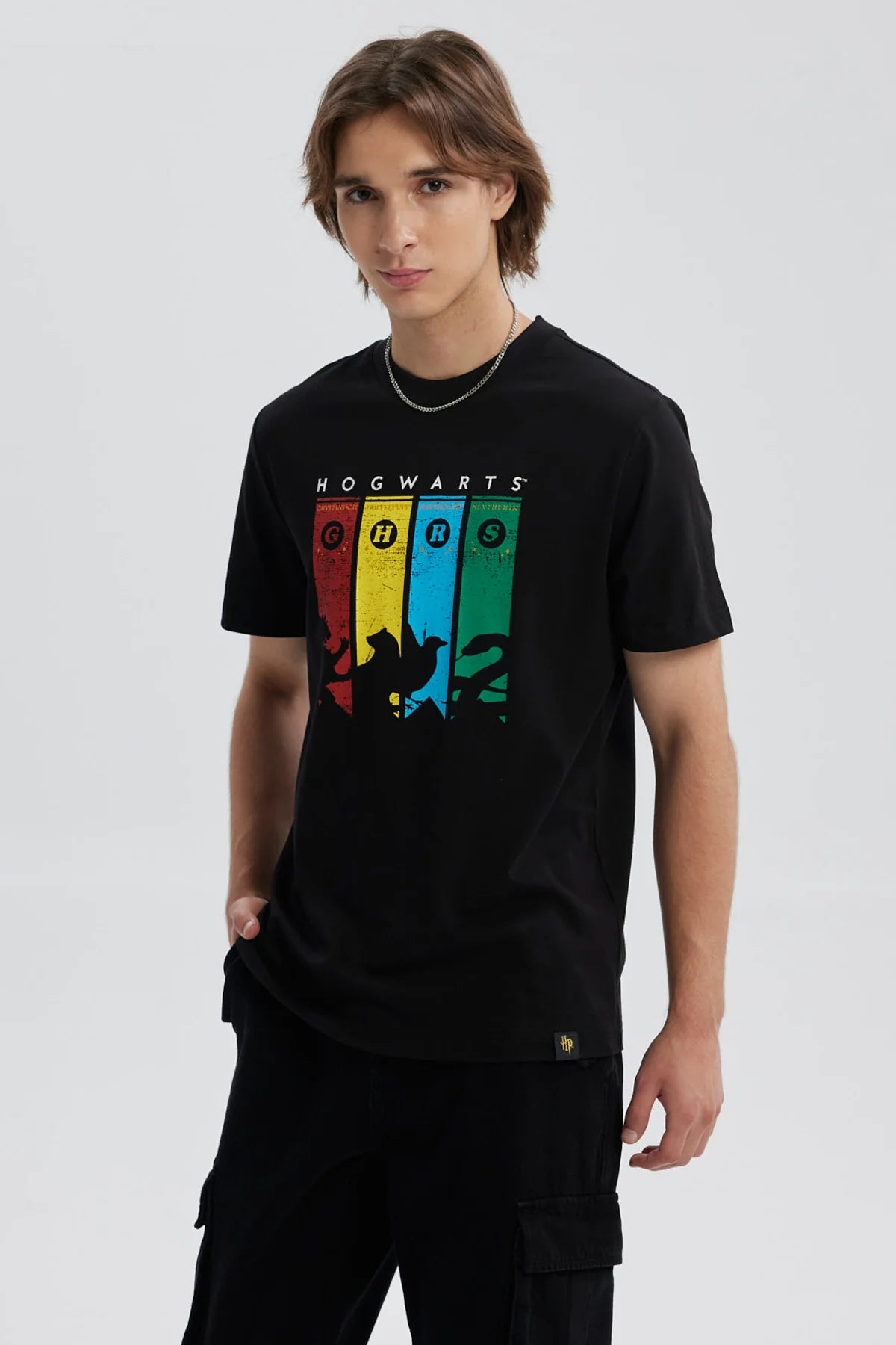 Polera Harry Potter Hogwarts Negra