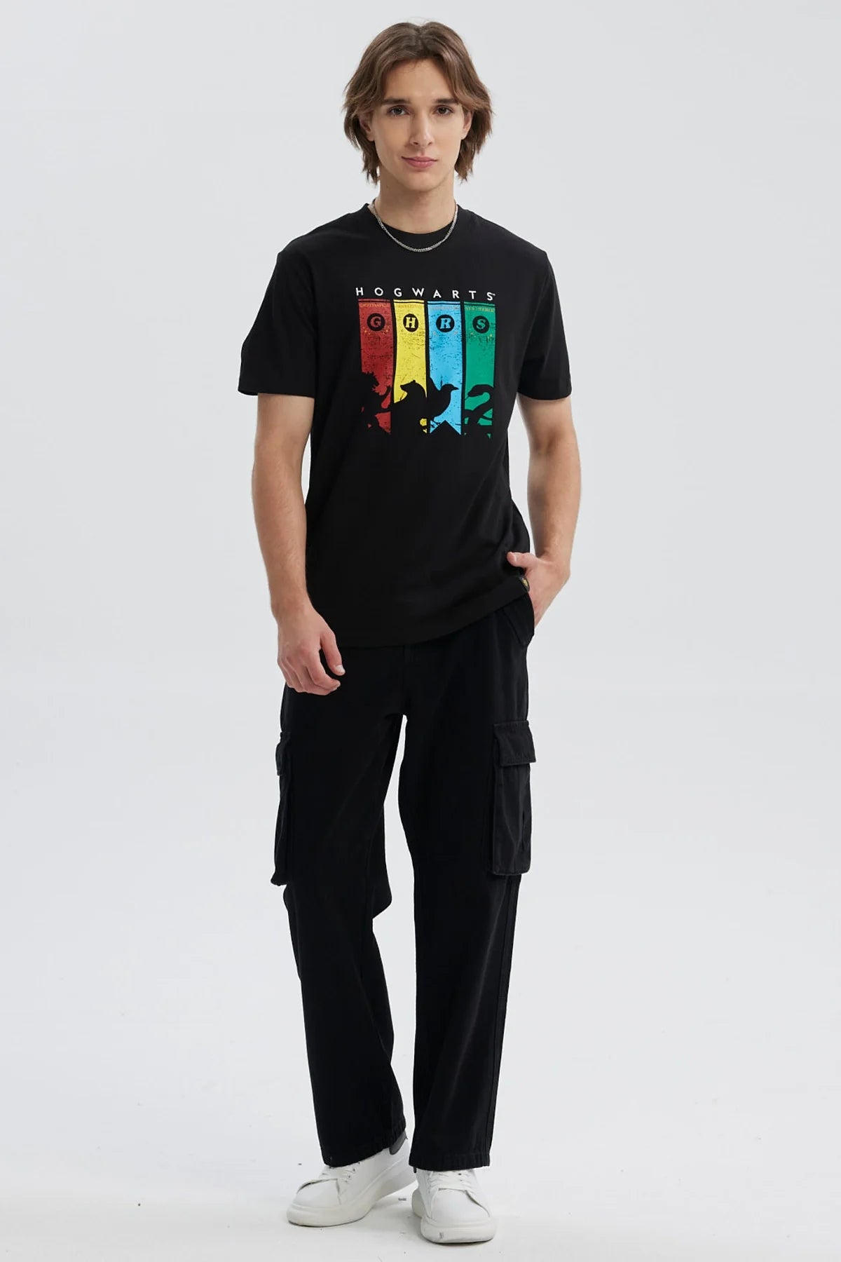 Polera Harry Potter Hogwarts Negra