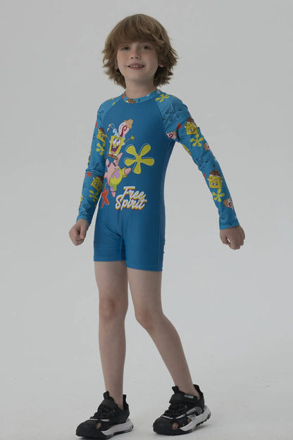 Traje De Baño Bob Esponja Azul