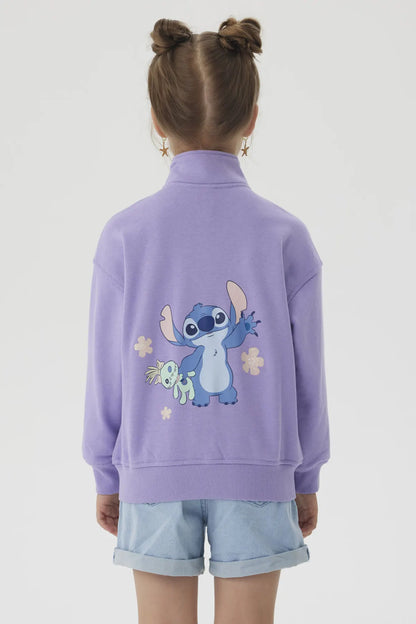 Polerón Stitch Lila