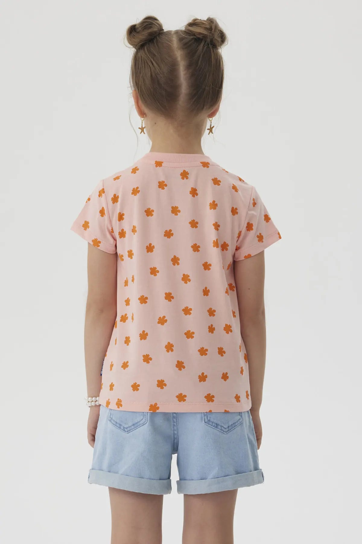 Polera Niña Stitch Rosada