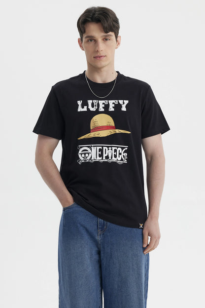 Polera One Piece Luffy Negra