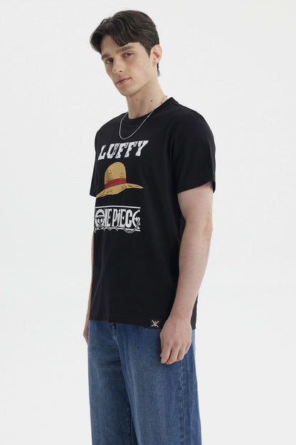 Polera One Piece Luffy Negra