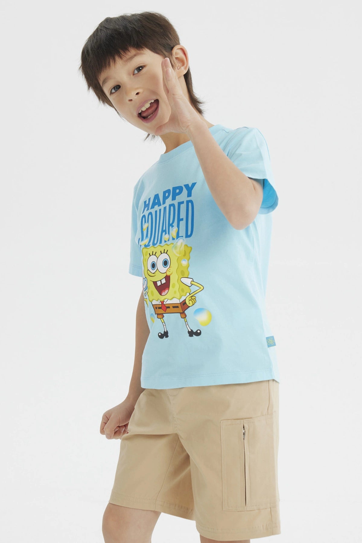 Polera Bob Esponja Celeste