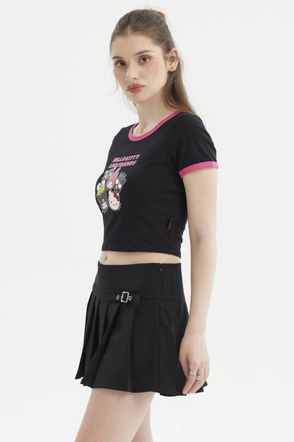 Polera Hello Kitty Y Sus Amigos Negra