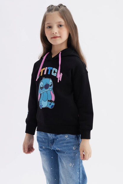 Polerón Stitch Negro