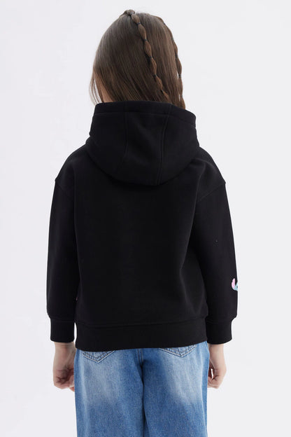 Polerón Stitch Negro