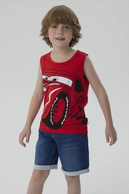 Polera Cars Rayo McQueen Roja
