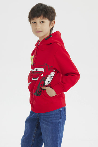 Polerón Cars Rayo McQueen Rojo